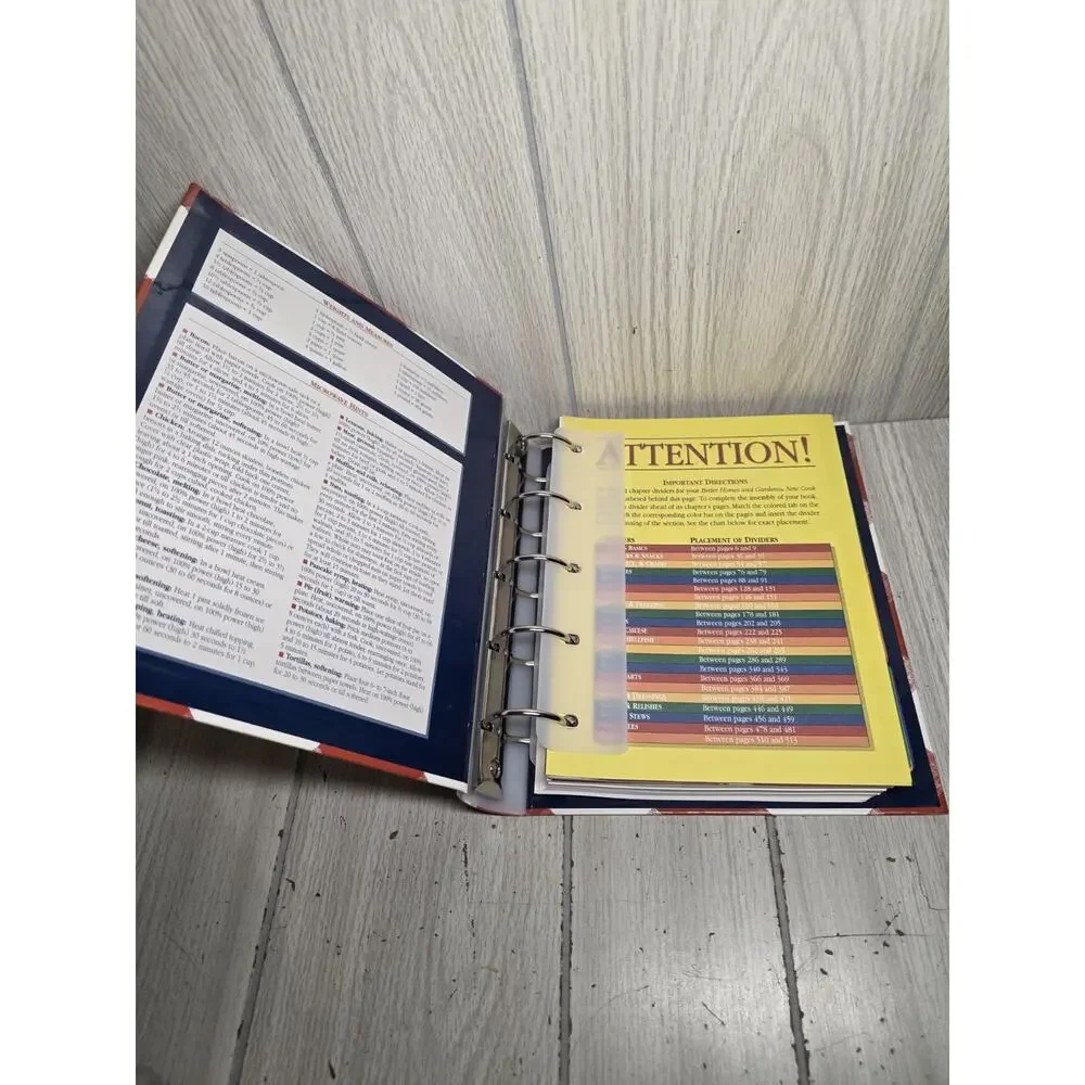 Better Homes And Gardens New Cook Book 5 Ring HC Binder 11th Edition